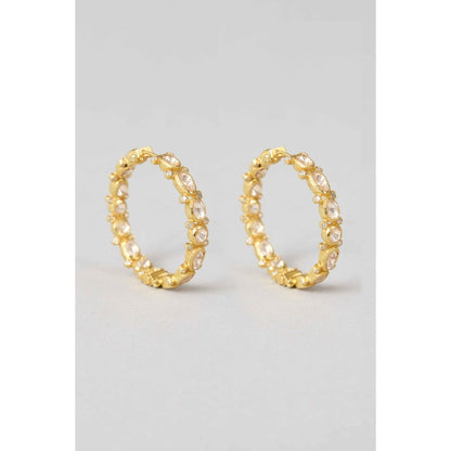 KARISA DESIGNS White Krisha Moissanite Hoops