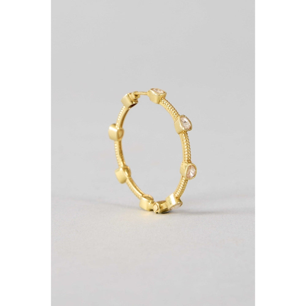 KARISA DESIGNS Gold Classic Moissanite Hoops