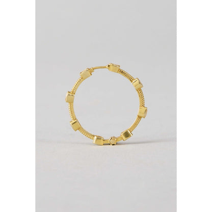 KARISA DESIGNS Gold Classic Moissanite Hoops