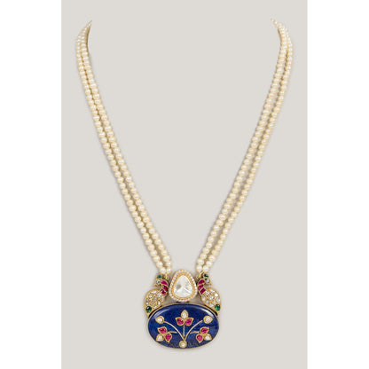 KARISA DESIGNS Blue Peri Peacock Necklace