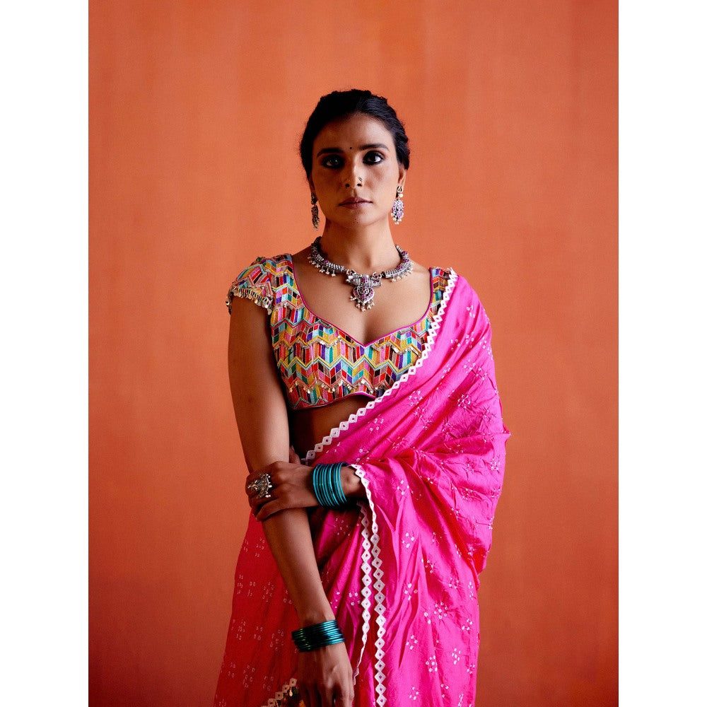 Karishma Khanduja Mushtaq Multicolor Embellished Blouse