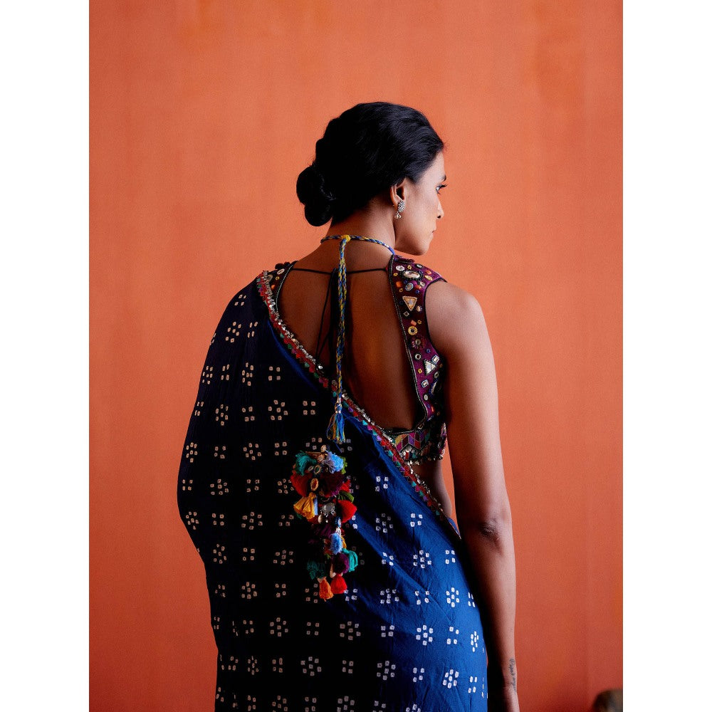 Karishma Khanduja Mustafa Multicolor Mirror Work Blouse