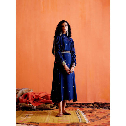 Karishma Khanduja Arshad Blue Embellished Dress