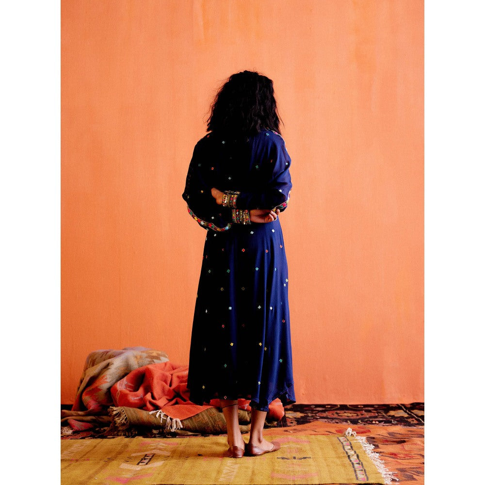 Karishma Khanduja Arshad Blue Embellished Dress