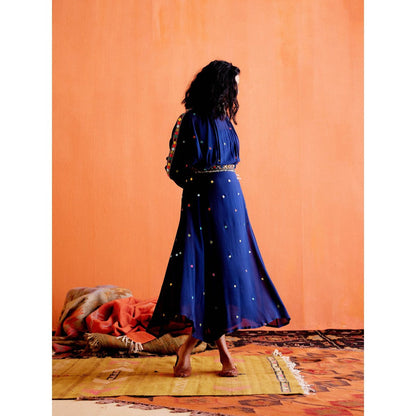 Karishma Khanduja Arshad Blue Embellished Dress