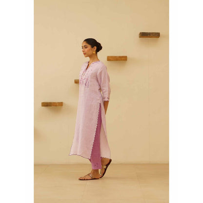 KAVANA Sravya Floral Print Embroidery Kurta with Pant and Dupatta (Set of 3)