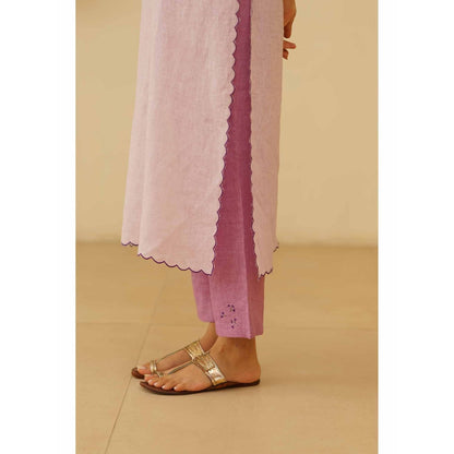 KAVANA Sravya Floral Print Embroidery Kurta with Pant and Dupatta (Set of 3)