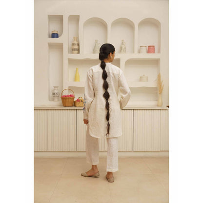 KAVANA Indu Embroidery Kurta with Pant and Dupatta (Set of 3)