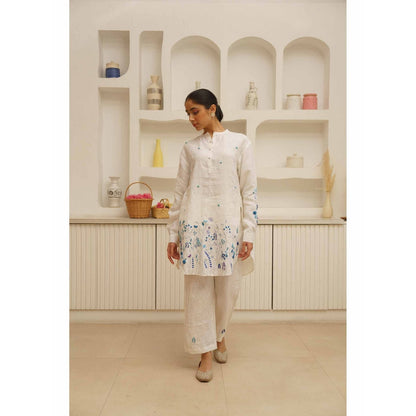 KAVANA Indu Embroidery Kurta with Pant and Dupatta (Set of 3)