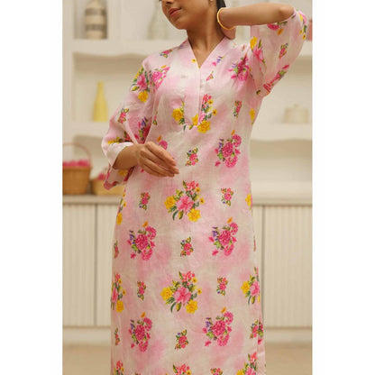 KAVANA Sanaa Floral Print Kurta with Pant and Dupatta (Set of 3)