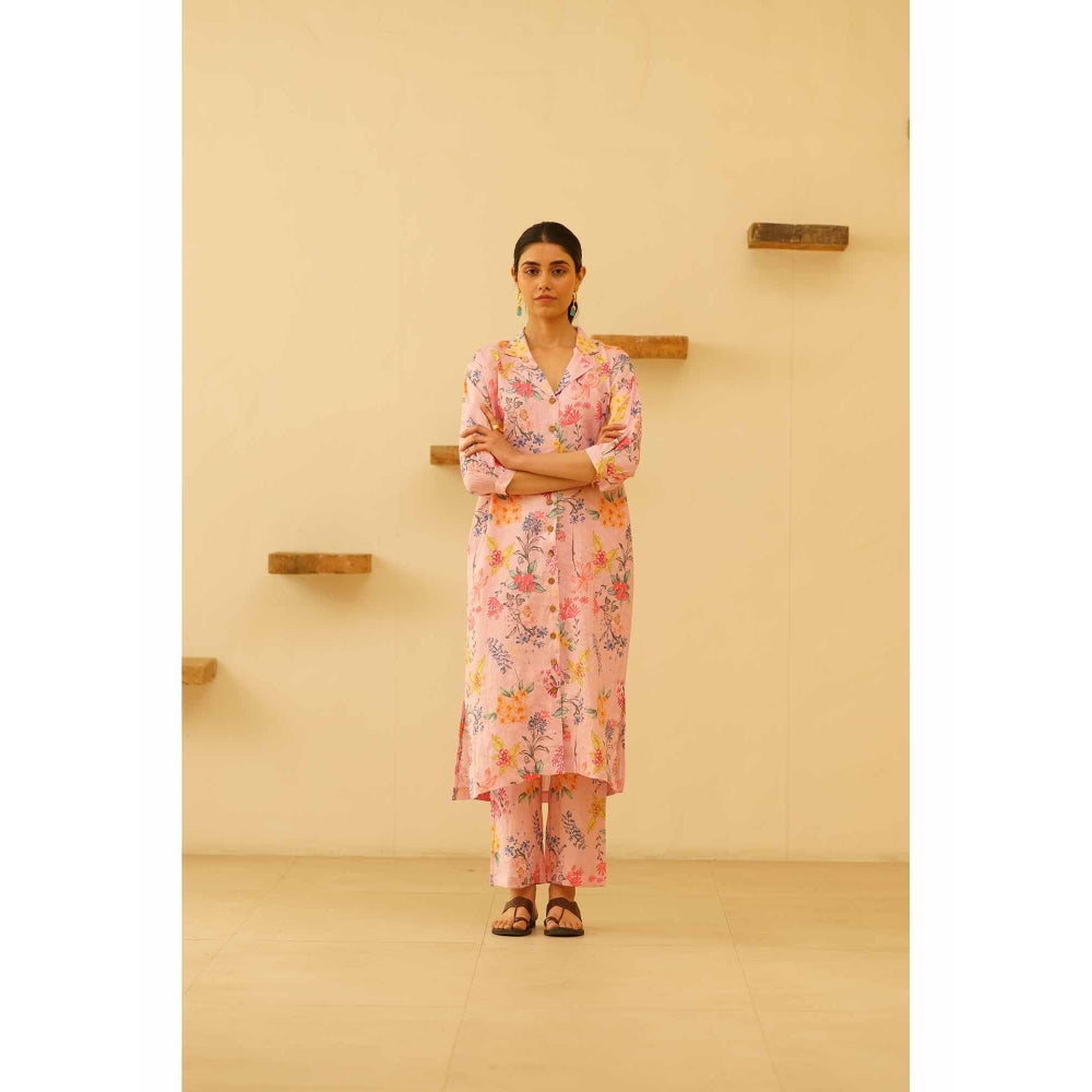 KAVANA Nisha Floral Print Kurta with Pant and Dupatta (Set of 3)