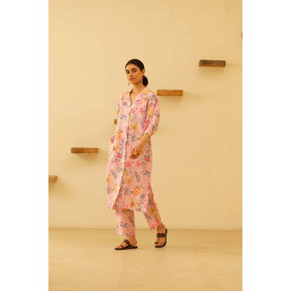 KAVANA Nisha Floral Print Kurta with Pant and Dupatta (Set of 3)