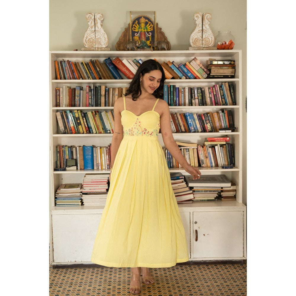 KAVANA Yellow Daisy Dress