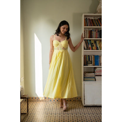 KAVANA Yellow Daisy Dress