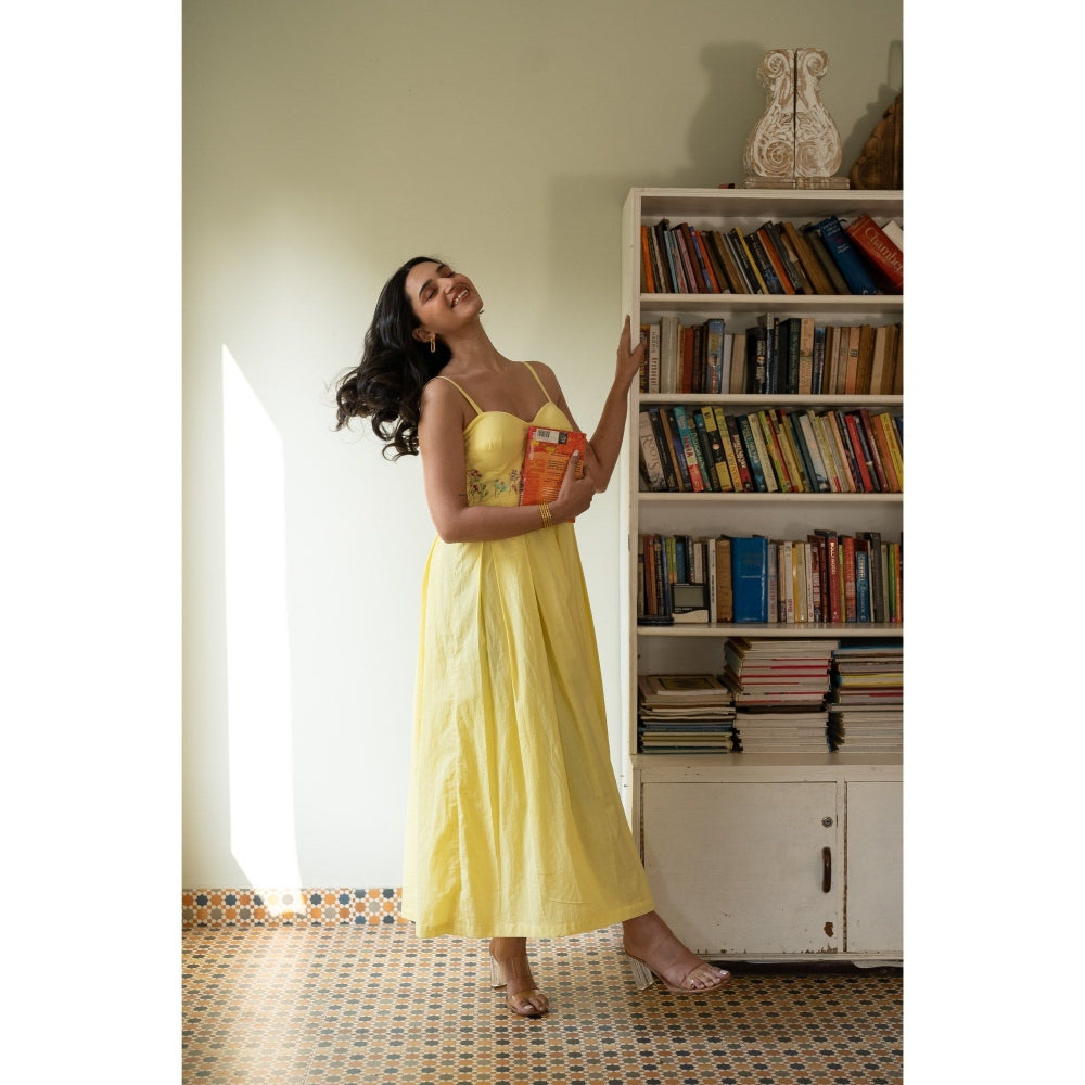 KAVANA Yellow Daisy Dress