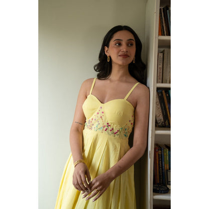 KAVANA Yellow Daisy Dress