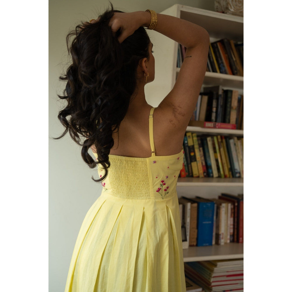 KAVANA Yellow Daisy Dress