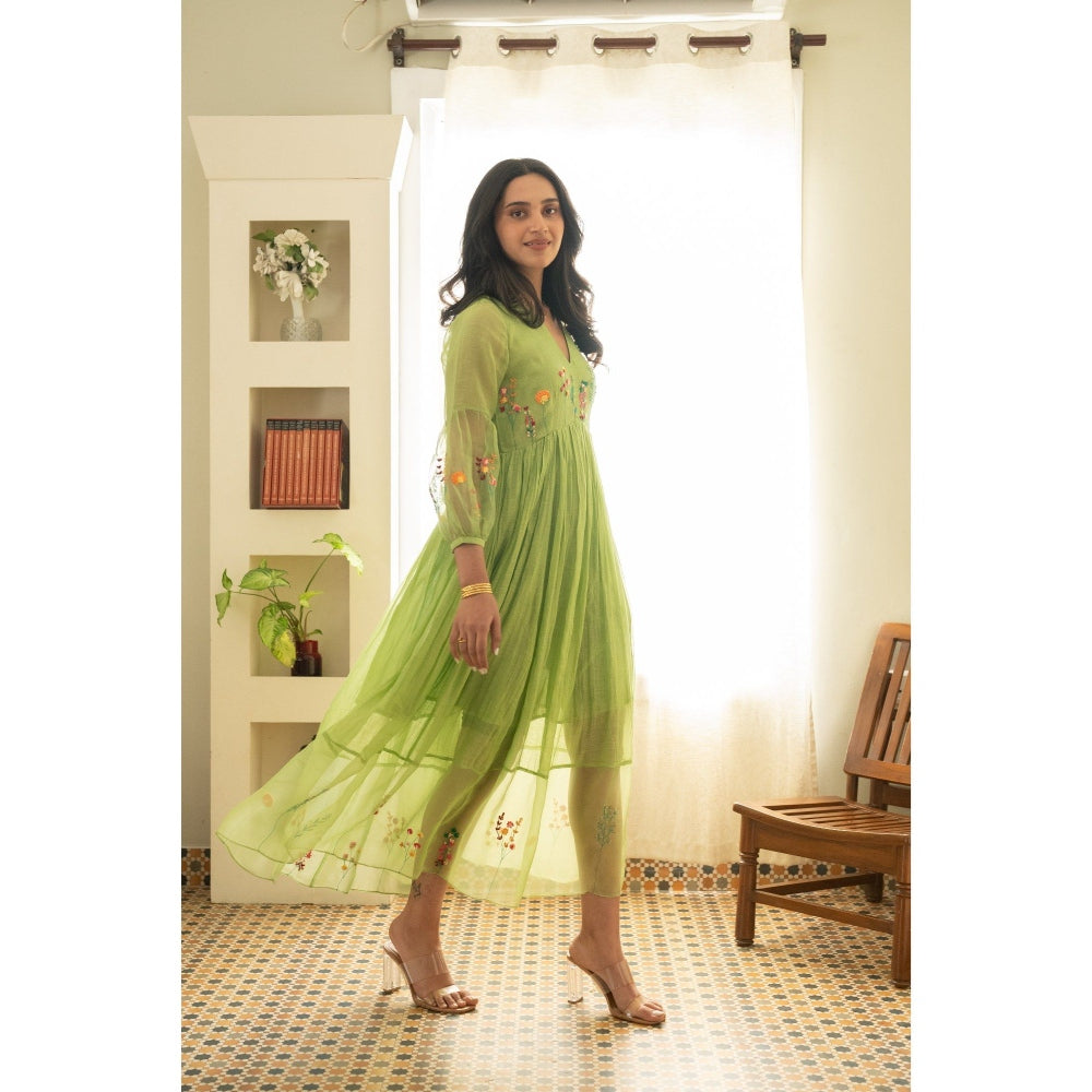 KAVANA Green Anokhi Dress
