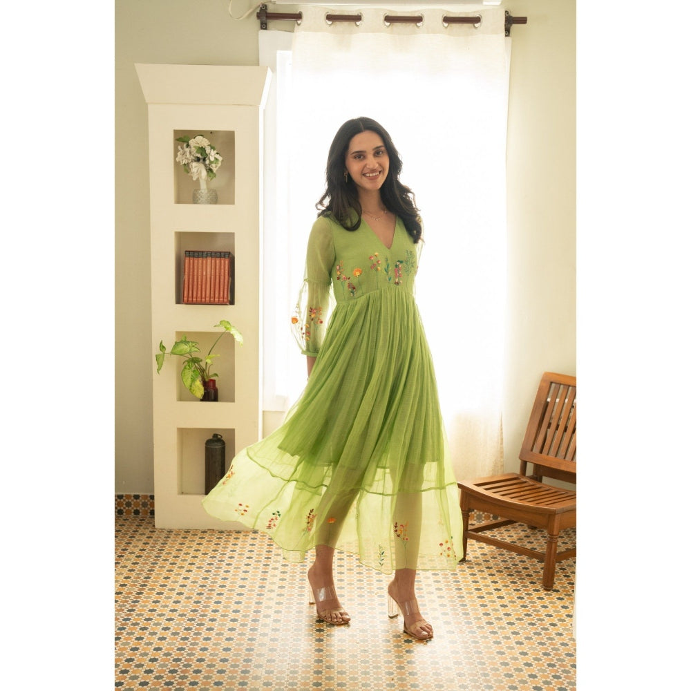 KAVANA Green Anokhi Dress