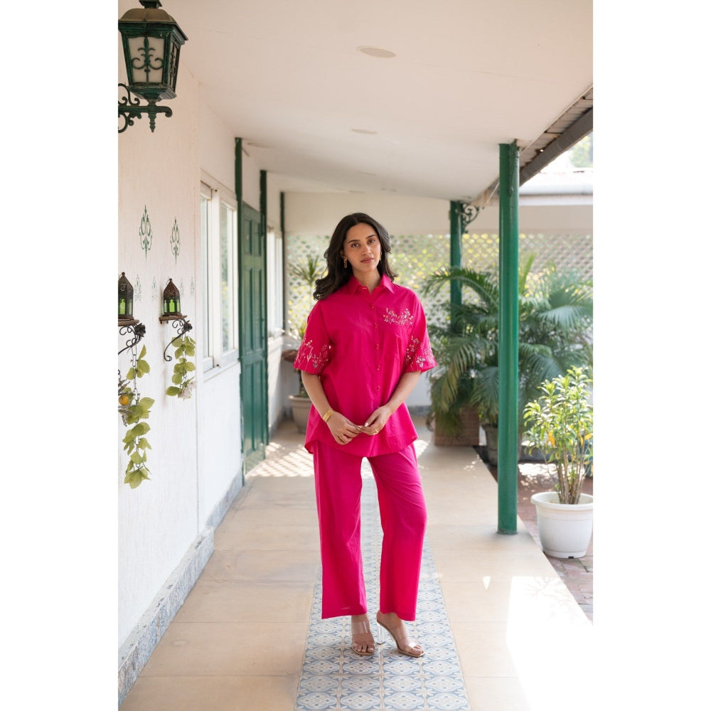 KAVANA Pink Magha Co-Ord (Set of 2)
