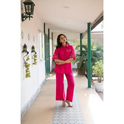 KAVANA Pink Magha Co-Ord (Set of 2)