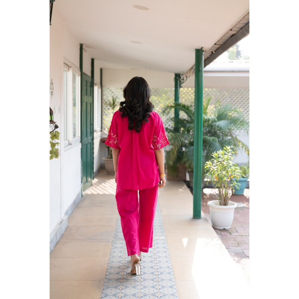 KAVANA Pink Magha Co-Ord (Set of 2)