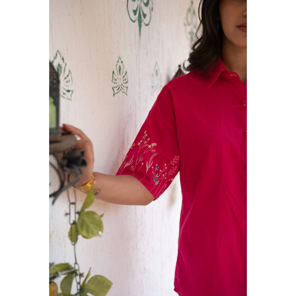 KAVANA Pink Magha Co-Ord (Set of 2)