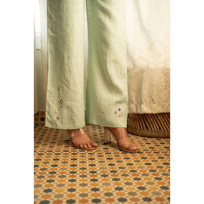 KAVANA Green Dalia Co-Ord (Set of 2)