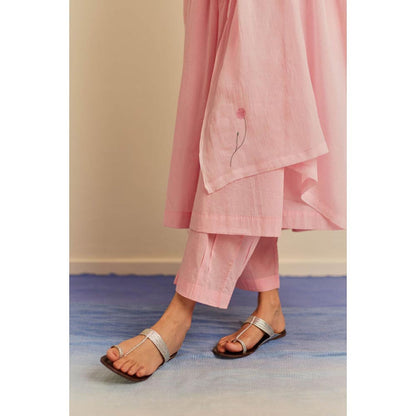 KAVANA Women Embroidered Pink Meera Dupatta