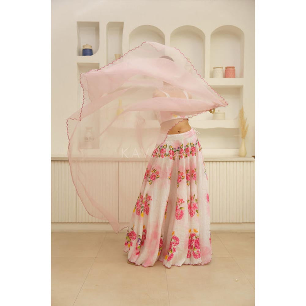 KAVANA Women Pink Saira Dupatta