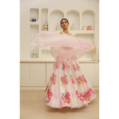 KAVANA Women Pink Saira Dupatta