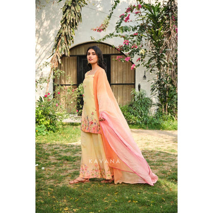 KAVANA Women Yellow Sandhya Dupatta