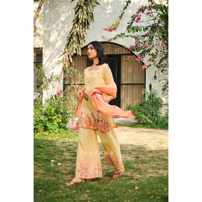 KAVANA Women Yellow Sandhya Dupatta