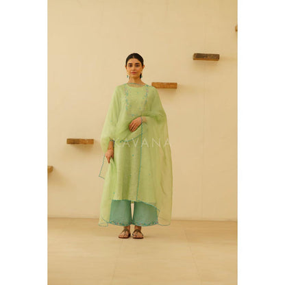 KAVANA Women Green Zuhur Dupatta