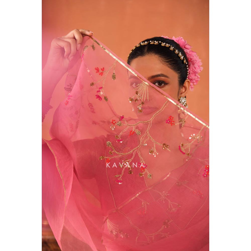KAVANA Pankhuri Organza Saree