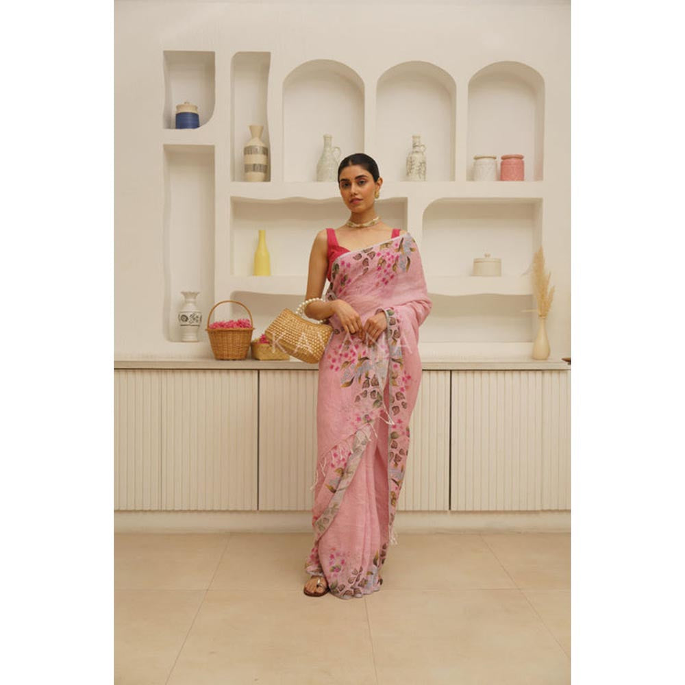 KAVANA Nalini Linen Saree