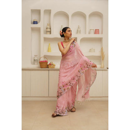 KAVANA Nalini Linen Saree