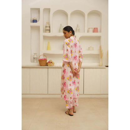 KAVANA Women Floral Print Sanaa Kurta and Palazzo