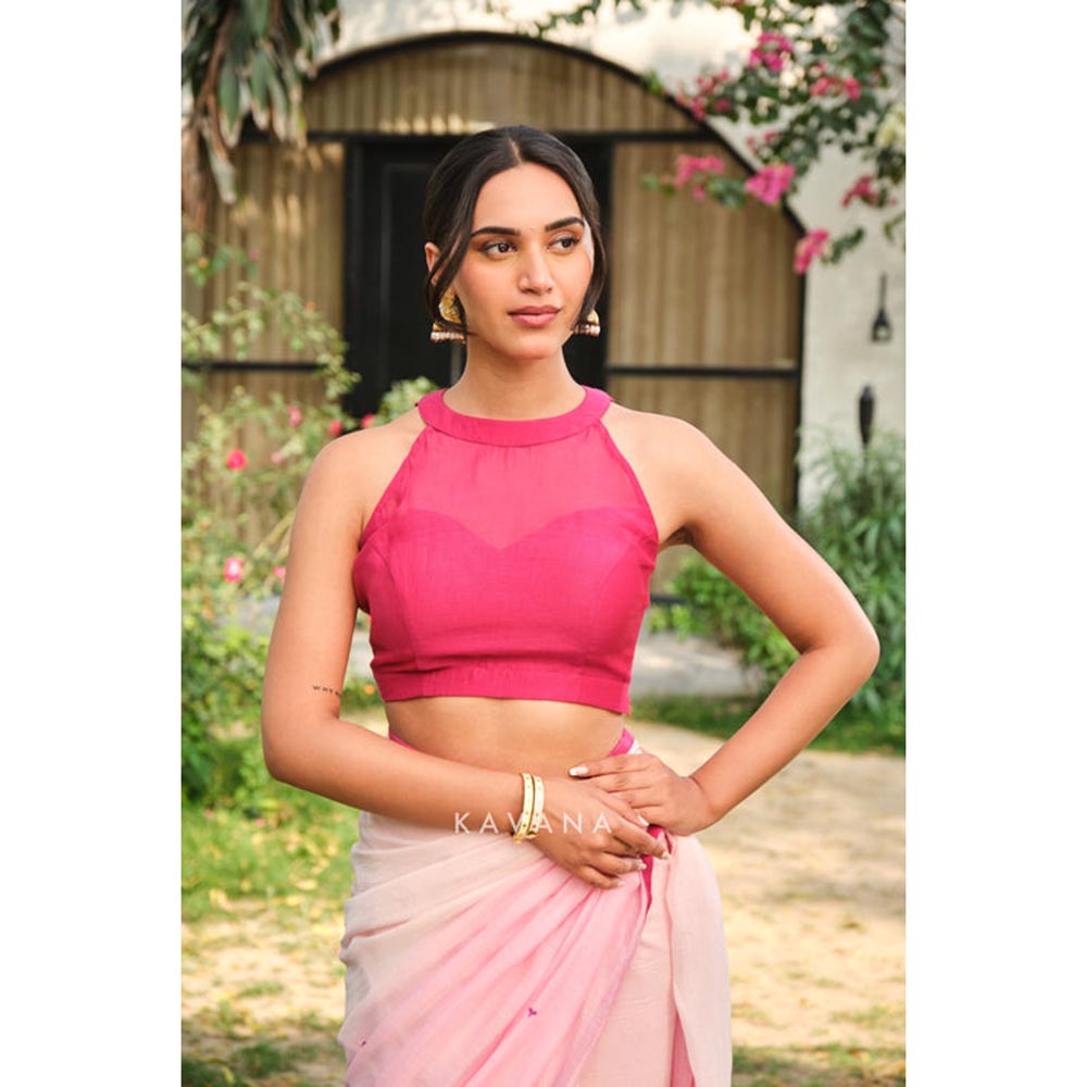 KAVANA Ukiyo Pink Stitched Blouse