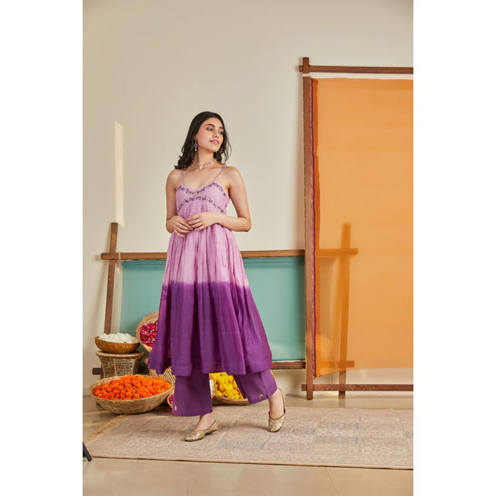KAVANA Women Ombre Jaamni Kurta with Pant