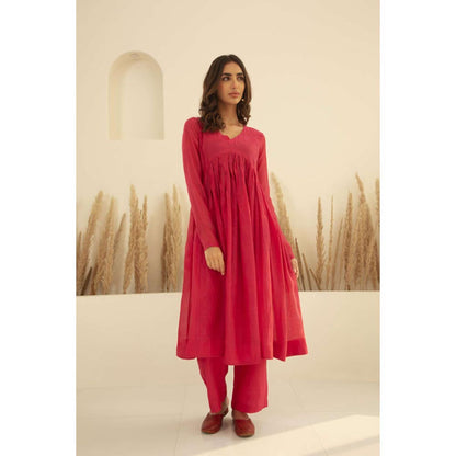 KAVANA Women Full Sleeves Nargis Kurta with Pant