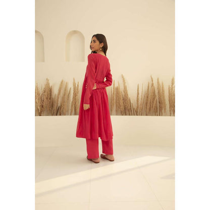 KAVANA Women Full Sleeves Nargis Kurta with Pant