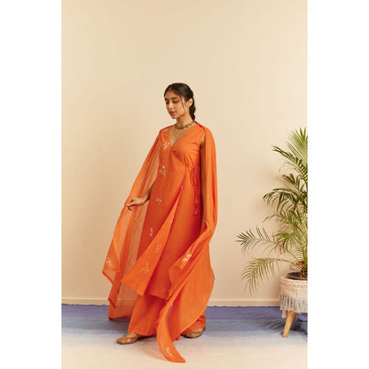 KAVANA Women Embroidered Kesar Kurta with Pant