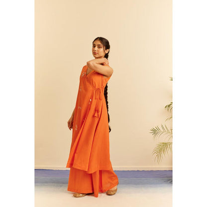 KAVANA Women Embroidered Kesar Kurta with Pant