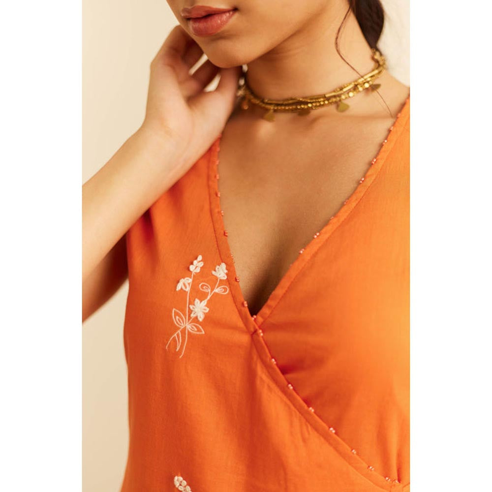 KAVANA Women Embroidered Kesar Kurta with Pant