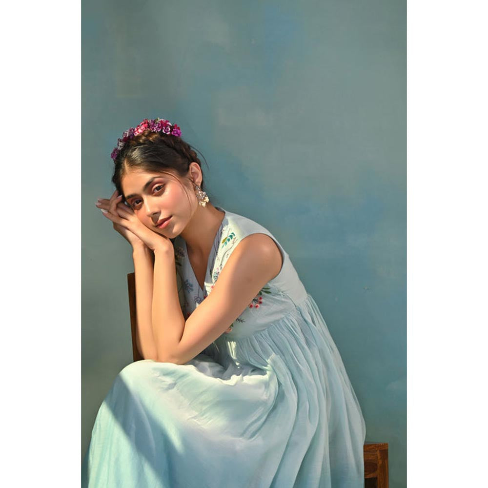 KAVANA Women Embroidered Kumud Anarkali Kurta with Pant