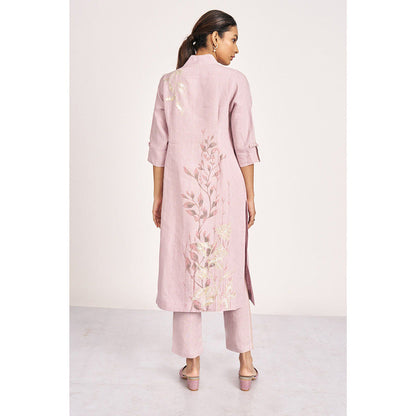 Kaveri Bamboo Grove Kurta with Pant-Macroon (Set of 2)