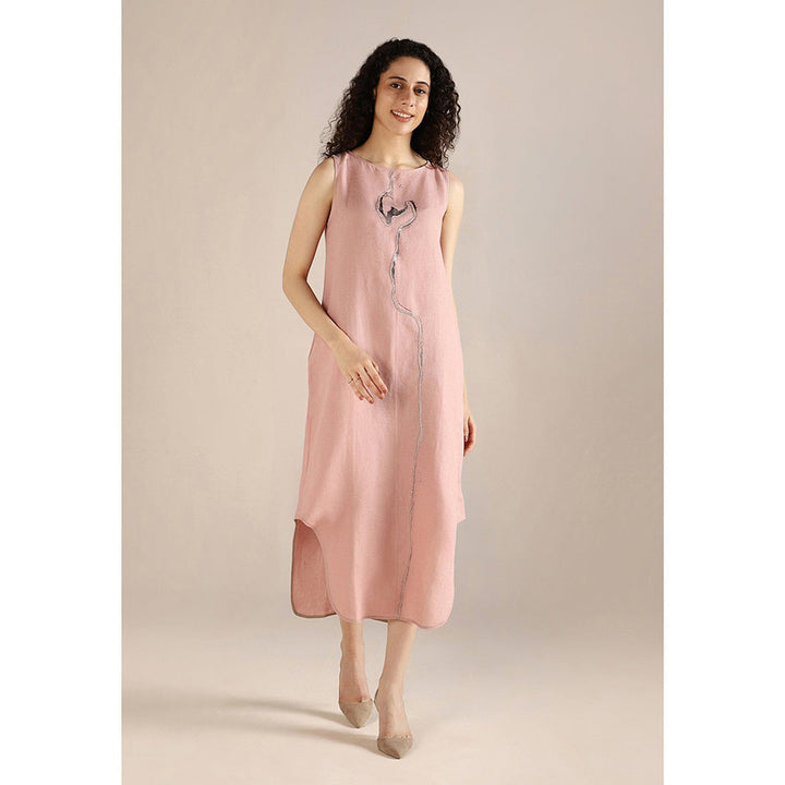 Kaveri Body Line Roots Dress-Blush