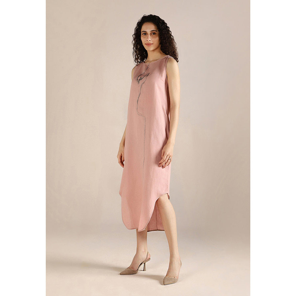 Kaveri Body Line Roots Dress-Blush