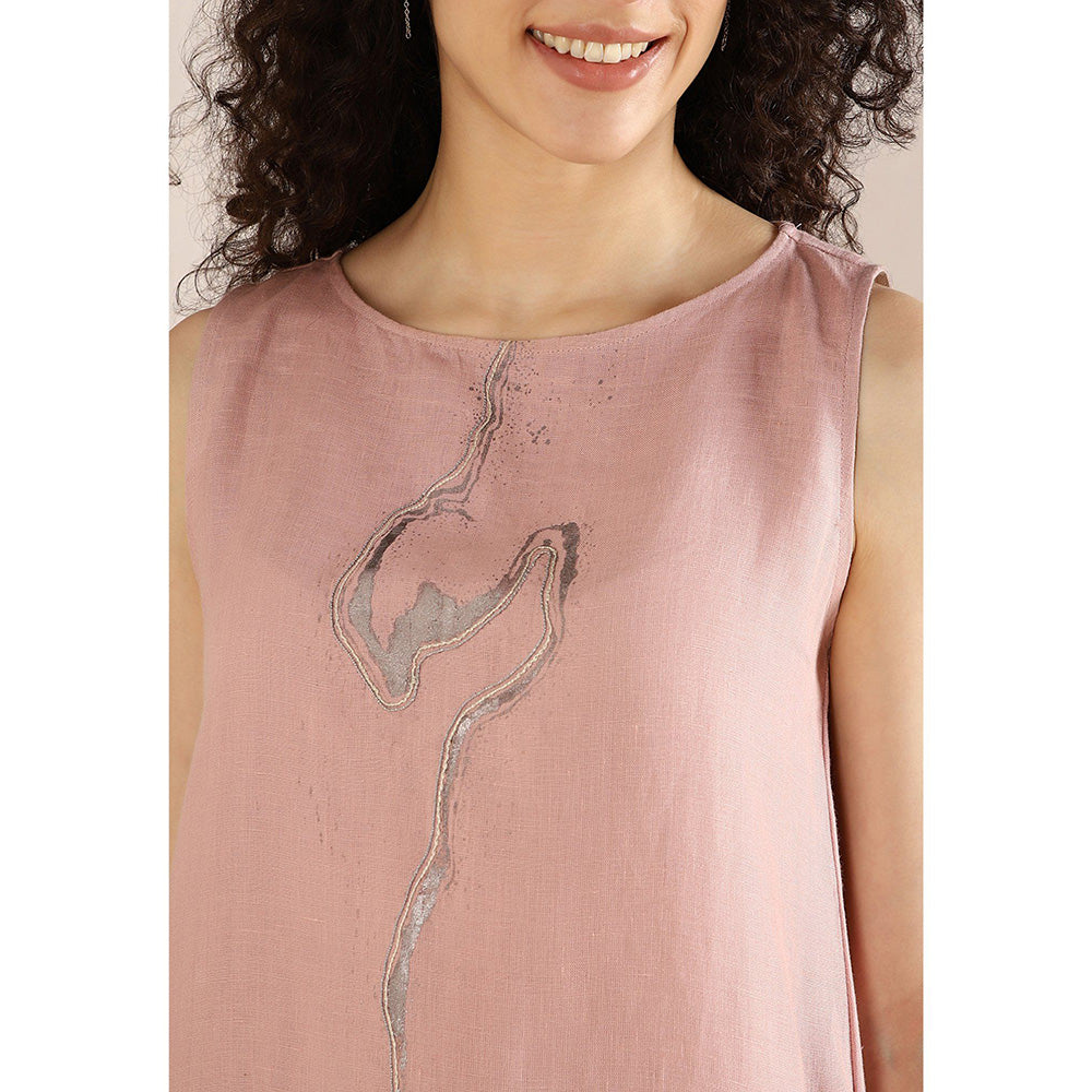 Kaveri Body Line Roots Dress-Blush